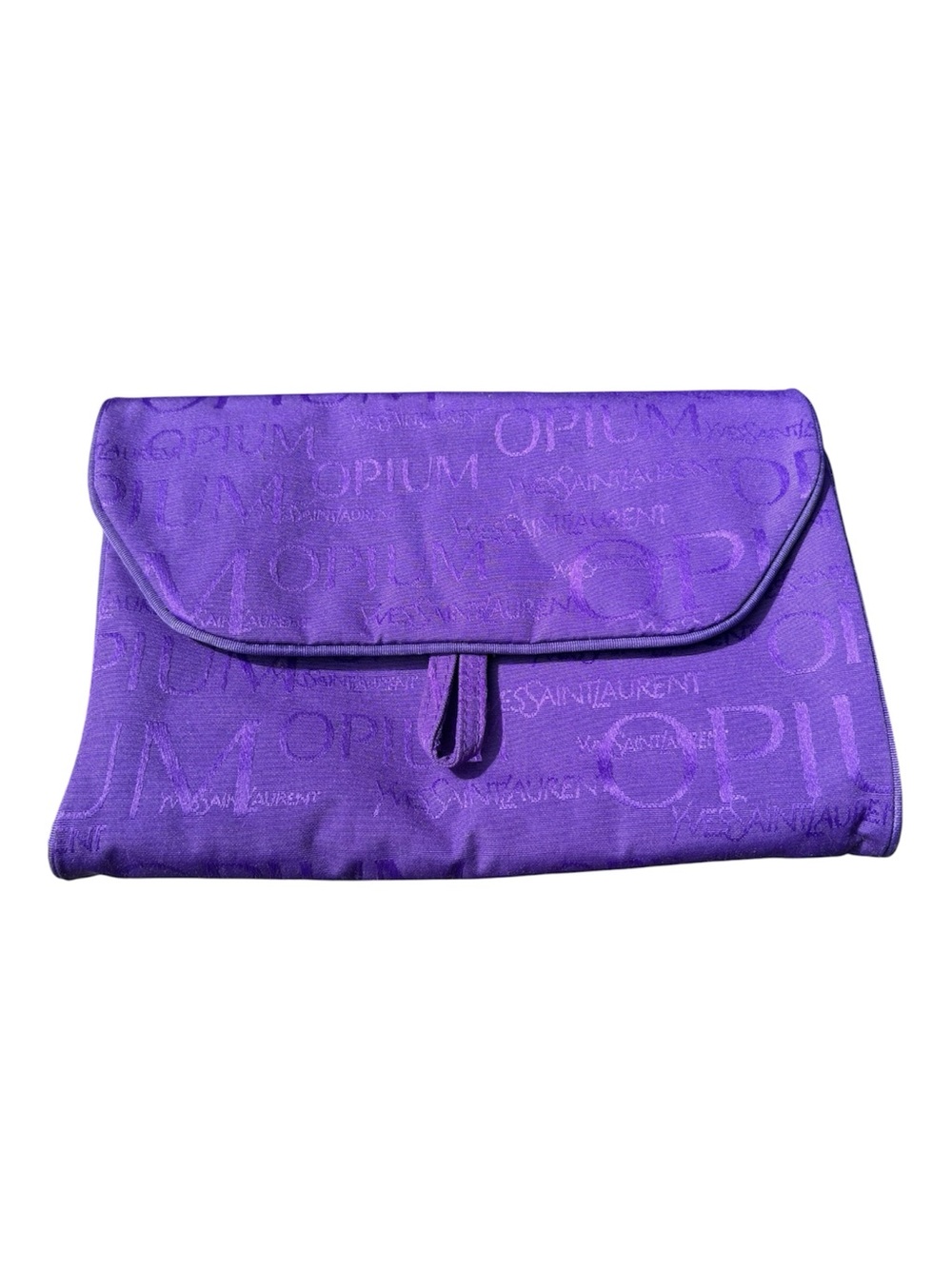 Yves Saint Laurent YSL Opium Bag Travel Toiletry Cosmetic Case Large Purple